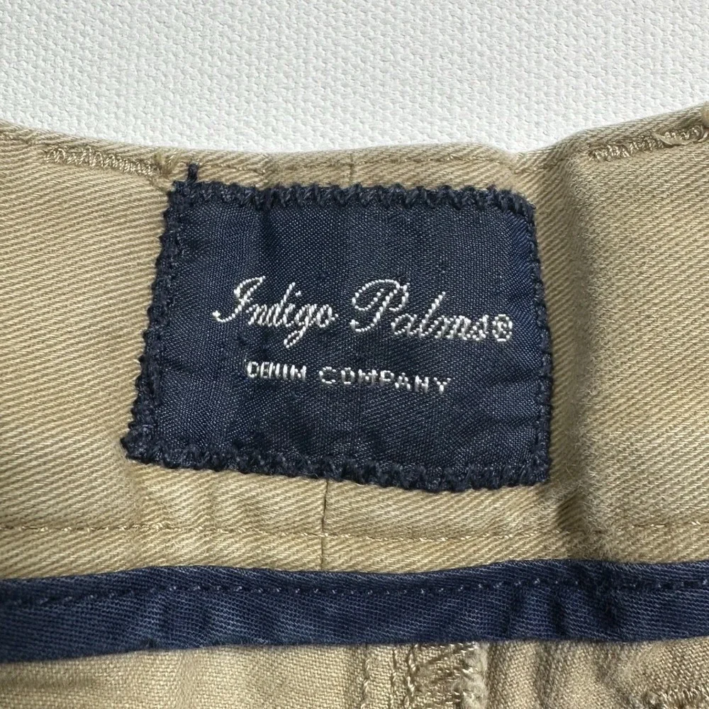 Indigo Palms Chino Pants Mens 36x30 Khaki Tan Straight Leg Casual Trousers SEO